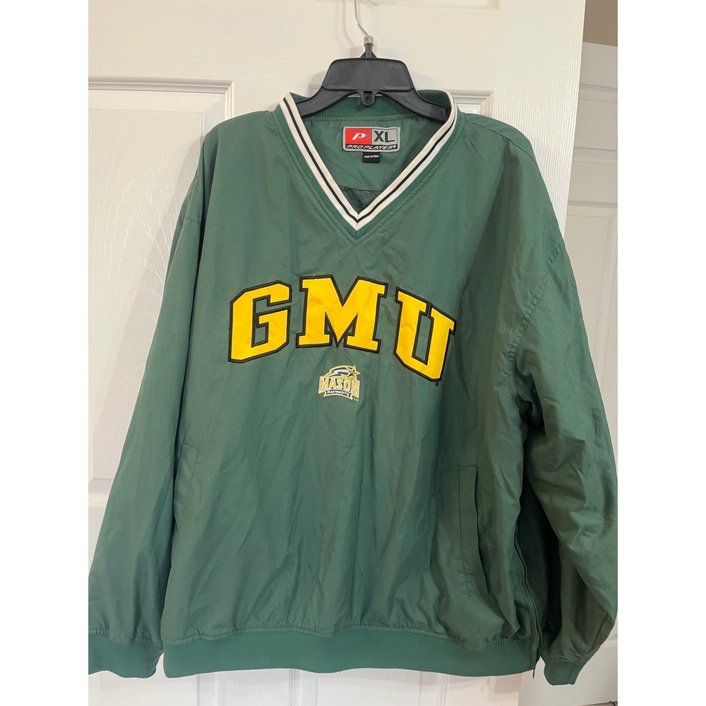 Pro Player GMU George Mason University Patriots Windbreaker Pullover Green XL